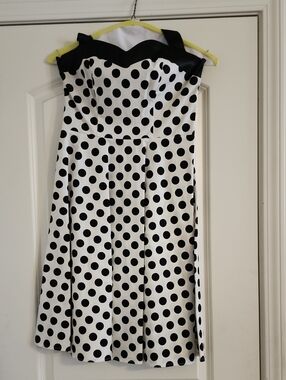 Black & White Polka Dot Halter Dress